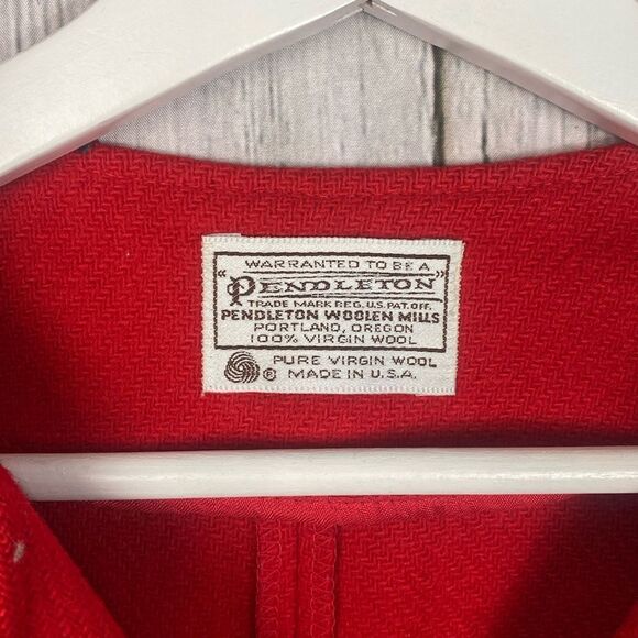 Vintage Pendleton Red Wool Jacket Blazer Size Large - Picture 5 of 11